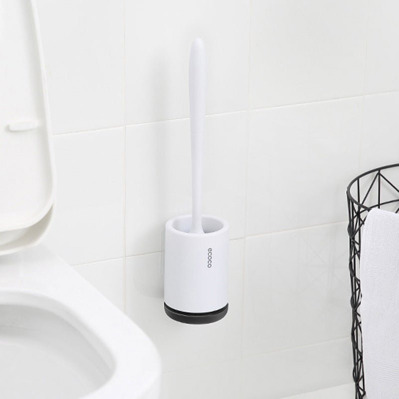 Soft Grip Toilet Brush with Storage Holder