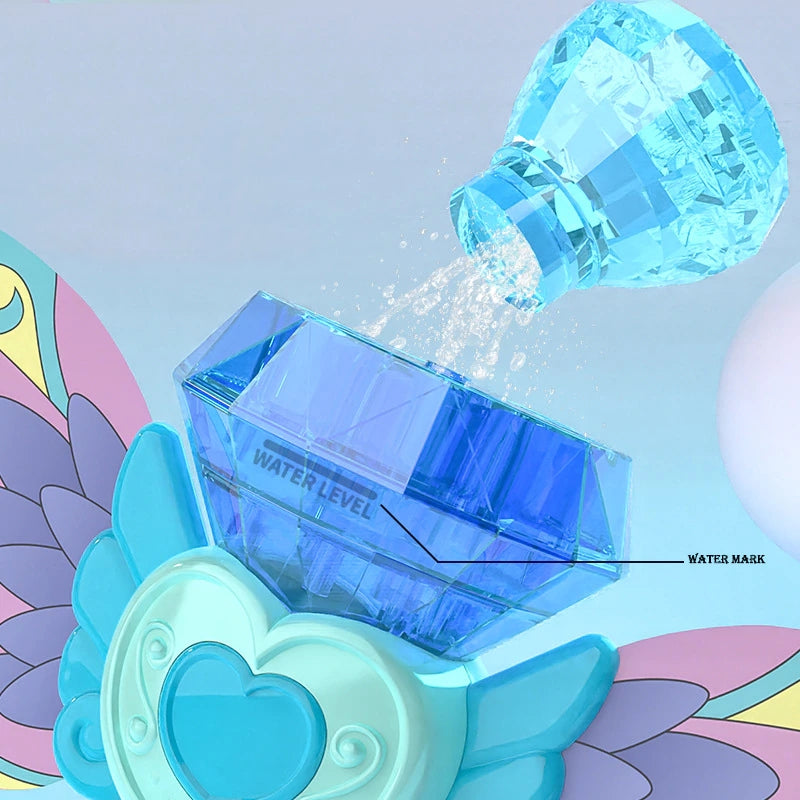 Colorful Heart Shaped Bubble Blower Toy