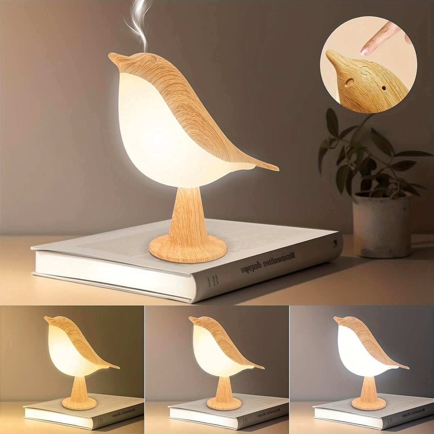 Colorful USB Bird Shaped Desk Lamp with Sensor Switch