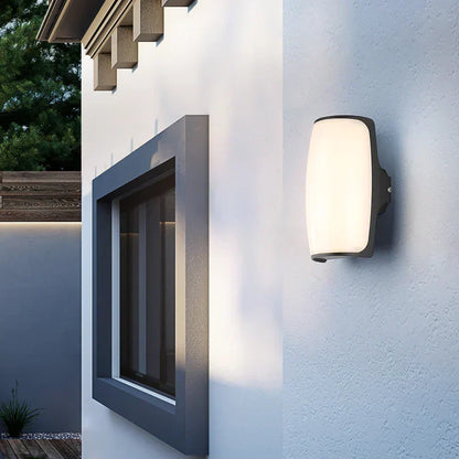 Outdoor LED Security Wall Light Black Waterproof
