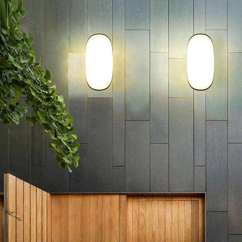 Outdoor LED Security Wall Light Black Waterproof