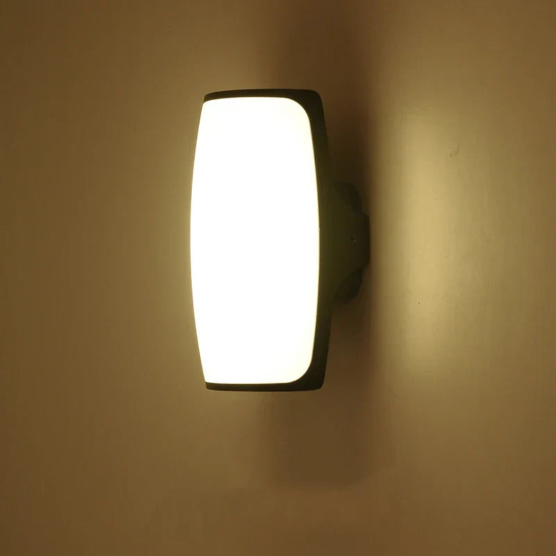 Outdoor LED Security Wall Light Black Waterproof