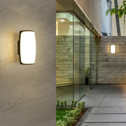 Outdoor LED Security Wall Light Black Waterproof