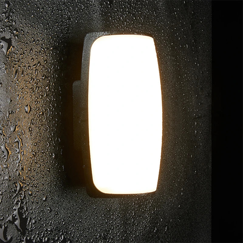 Outdoor LED Security Wall Light Black Waterproof