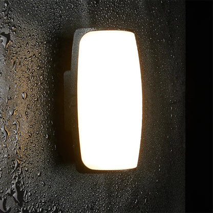 Outdoor LED Security Wall Light Black Waterproof