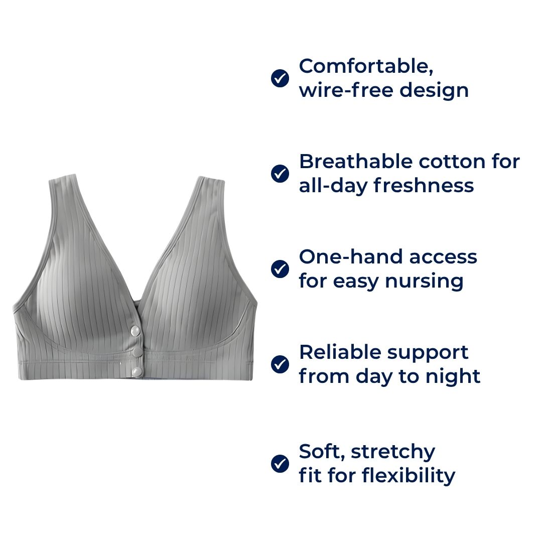 Soft Cotton Nursing Bra for Breastfeeding Moms