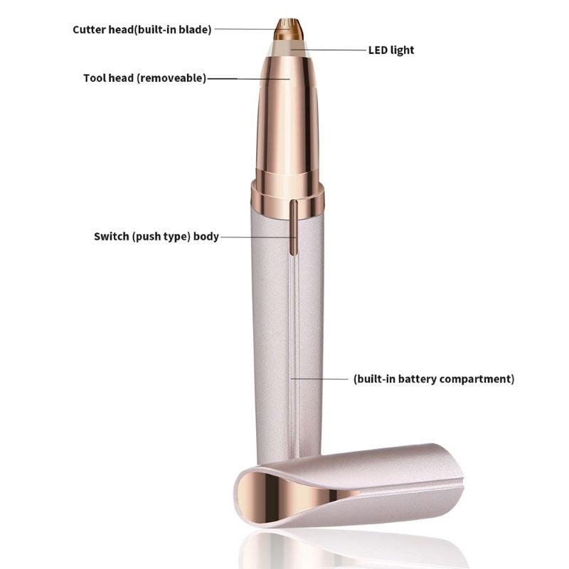 Dual Action Eyebrow and Facial Trimmer