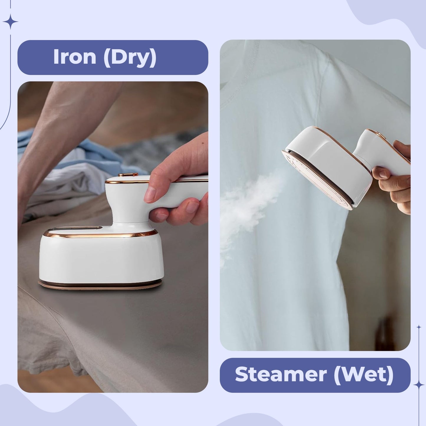 Compact Travel Steam Iron for Easy Ironing