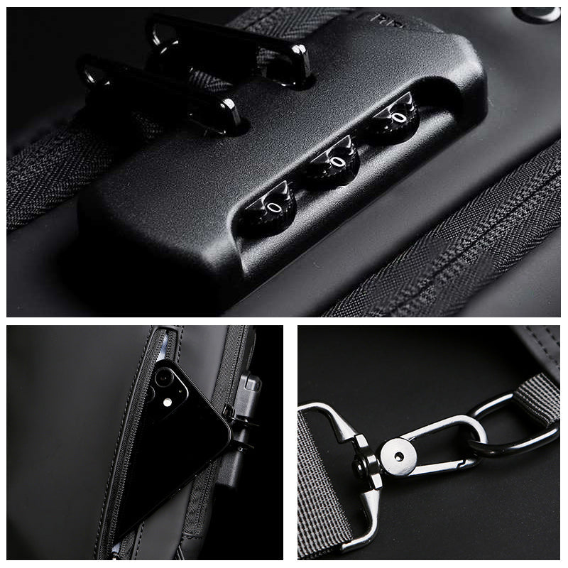 Stylish Secure Travel Crossbody Bag for Men