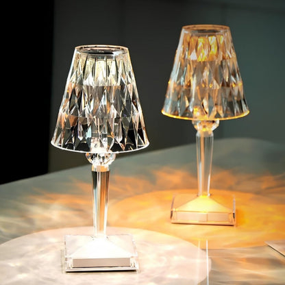 Stylish Glass Table Lamp with Touch Dimmer
