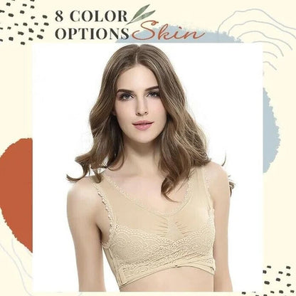 Comfortable Cross Over Lace Wire Bra