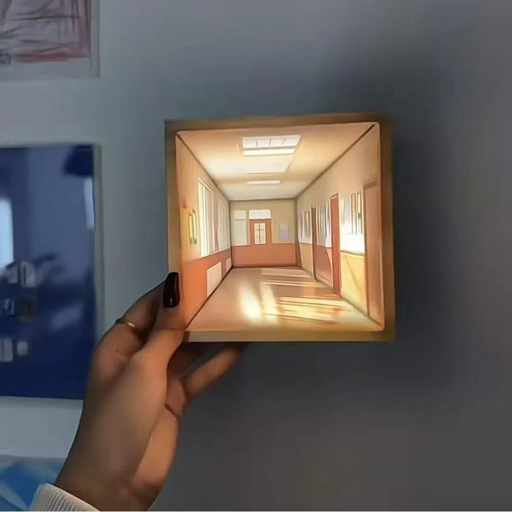 Colorful Optical Illusion Table Lamp