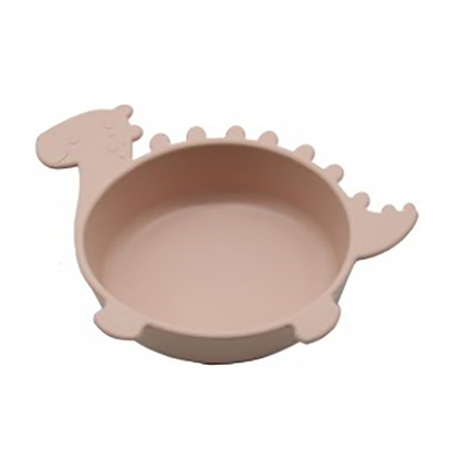 Soft Silicone Baby Bowl - Fun Dinosaur Grip Bowl