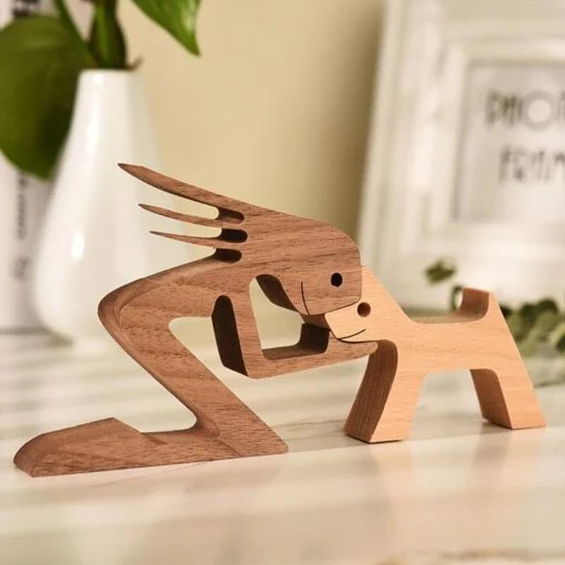 Cute Animal Figurine Wooden Table Decor