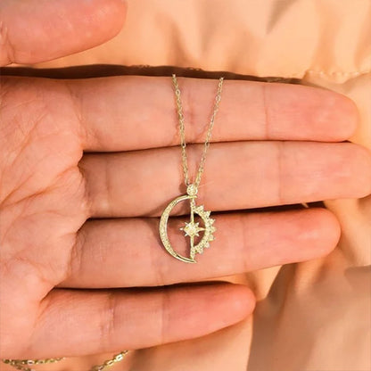 Celestial Star Moon Pendant Necklace