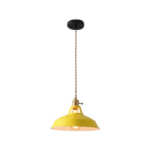 Retro Pastel Pendant Light - Chic Metal Glow