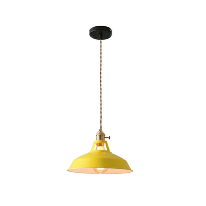 Retro Pastel Pendant Light - Chic Metal Glow