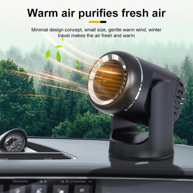 Compact 360° Rotating Car Heater