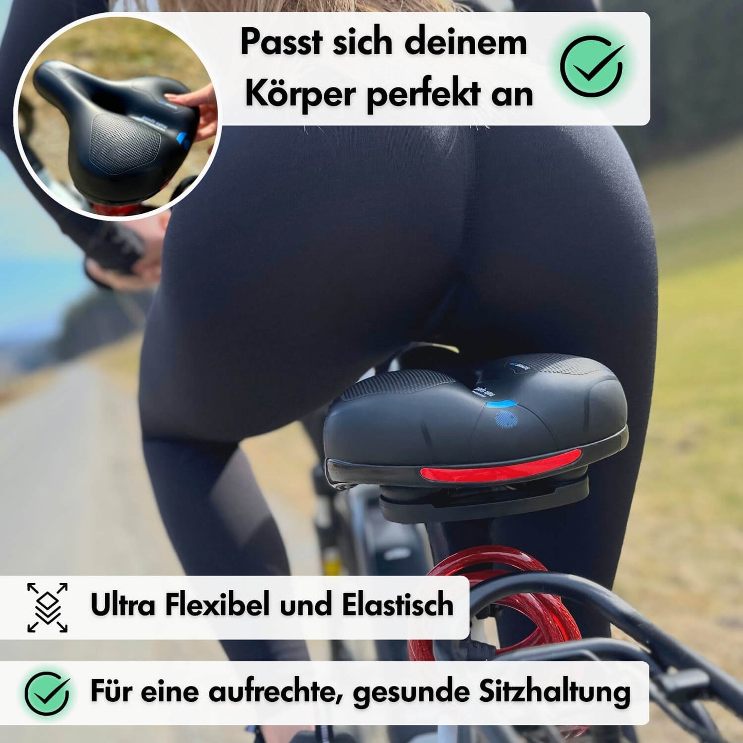 Befez CloudComfort Gel Bike Seat Cushion