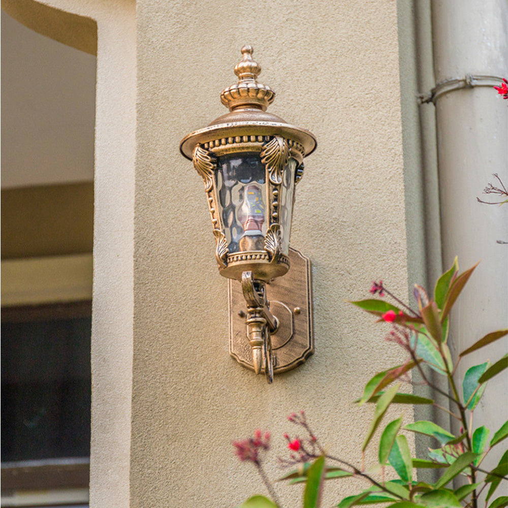 Rustic Outdoor Glass Pendant Lantern Light