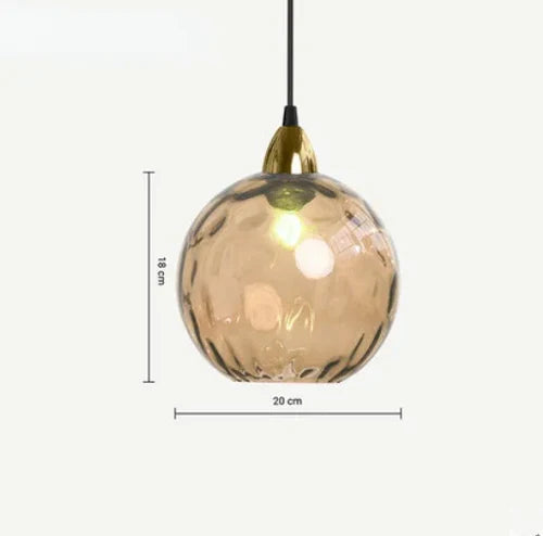 Clear Glass Globe Hanging Light