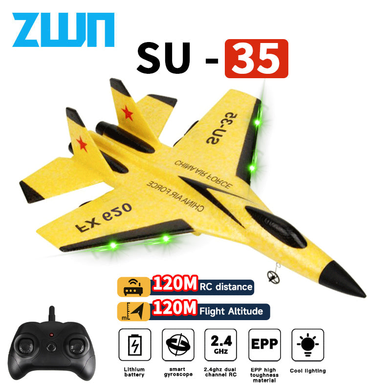 RC Airplane SU35 2.4G LED Remote Control Plane