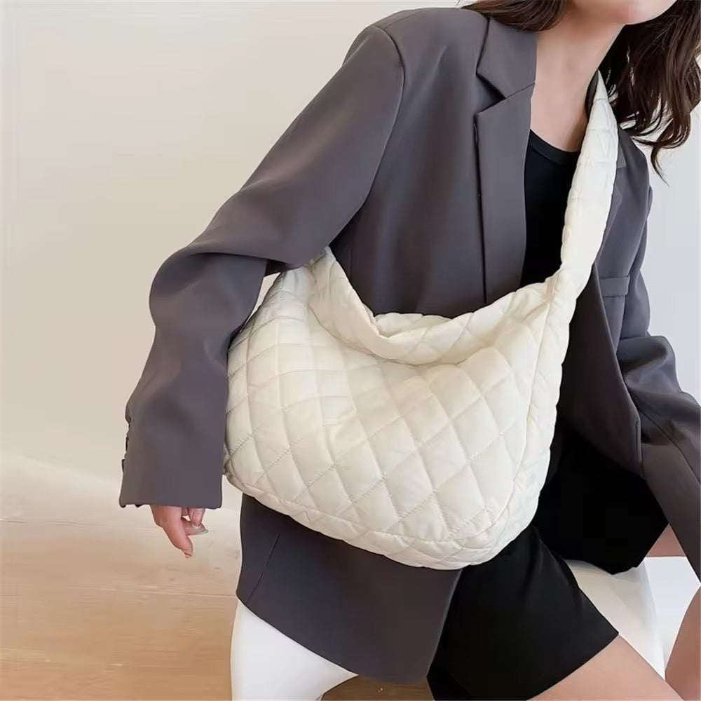 Soft Extra Large Padded Crossbody Tote Shoulder Bag