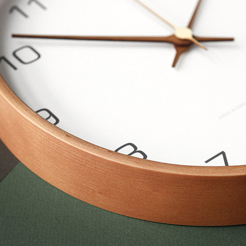 Classic Wooden Wall Clock - Simple Traditional Home Decor