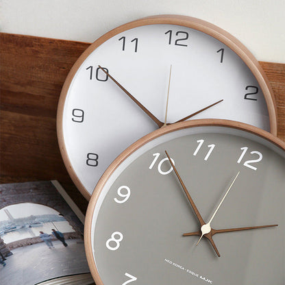 Classic Wooden Wall Clock - Simple Traditional Home Decor