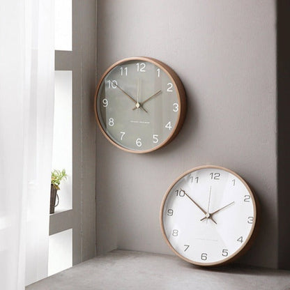 Classic Wooden Wall Clock - Simple Traditional Home Decor