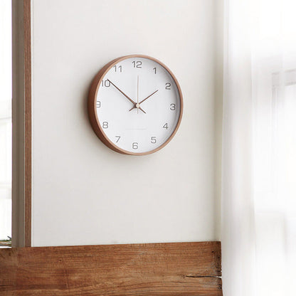 Classic Wooden Wall Clock - Simple Traditional Home Decor