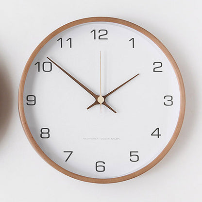 Classic Wooden Wall Clock - Simple Traditional Home Decor