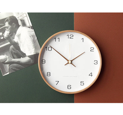 Classic Wooden Wall Clock - Simple Traditional Home Decor