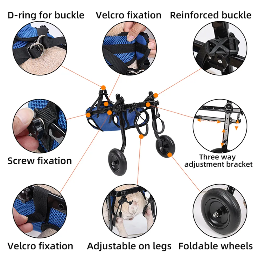 Pet Wheelchair for Dogs with Hind Leg Support