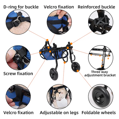 Pet Wheelchair for Dogs with Hind Leg Support