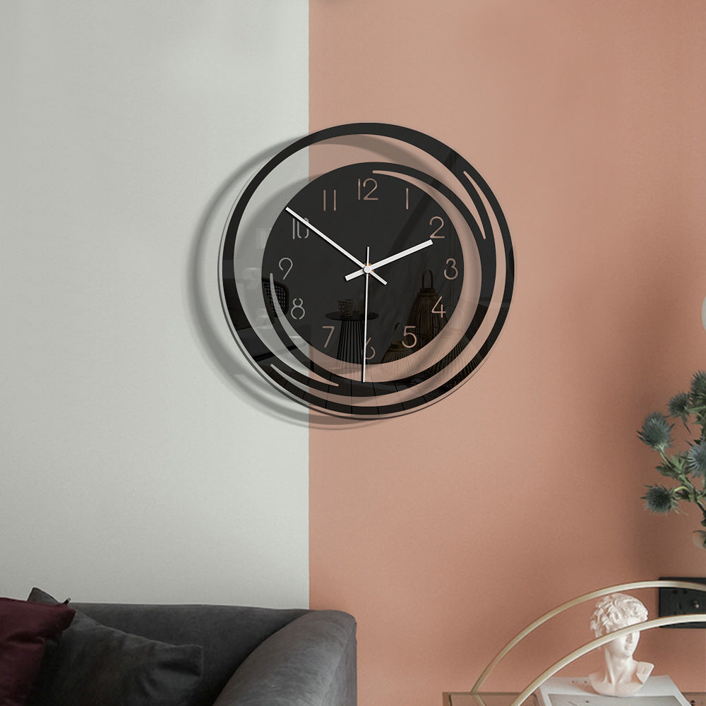 Simple Quiet Wall Clock in Acrylic - Contemporary Design