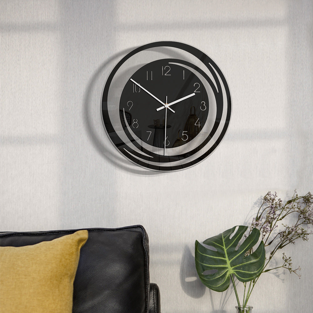 Simple Quiet Wall Clock in Acrylic - Contemporary Design