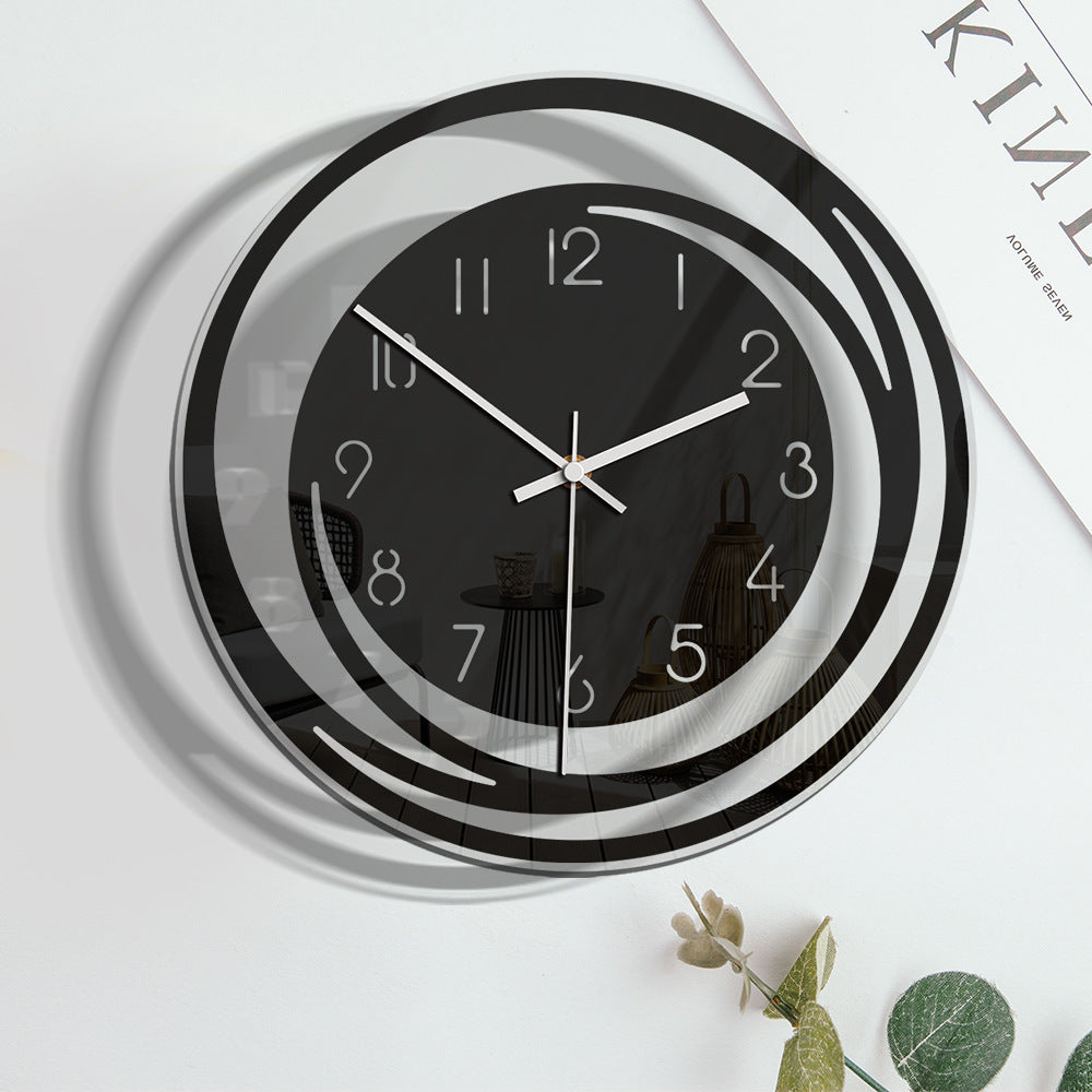 Simple Quiet Wall Clock in Acrylic - Contemporary Design