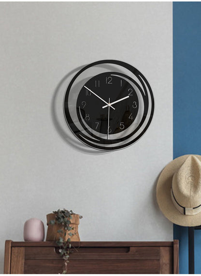 Simple Quiet Wall Clock in Acrylic - Contemporary Design