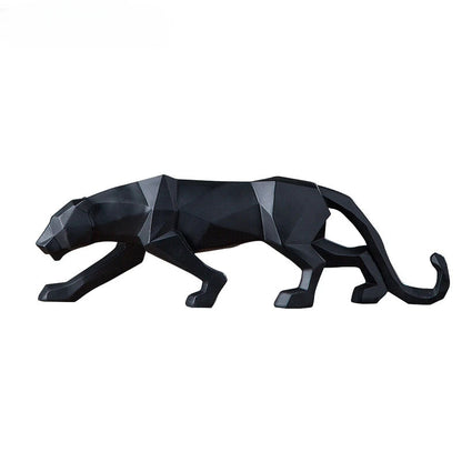 Stylish Black White Panther Figurine Decor