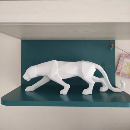 Stylish Black White Panther Figurine Decor