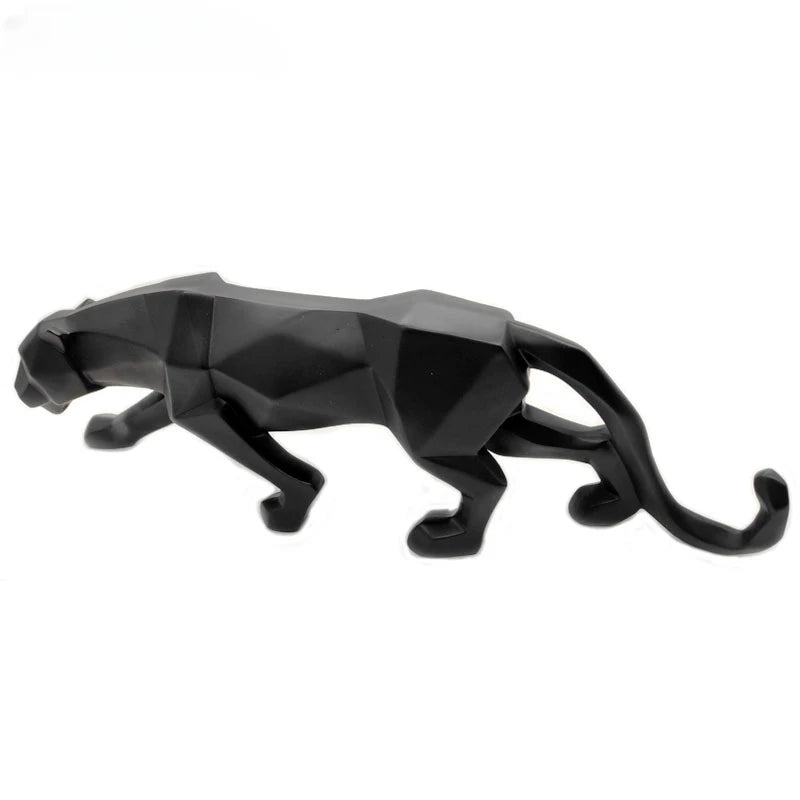 Stylish Black White Panther Figurine Decor - Befez