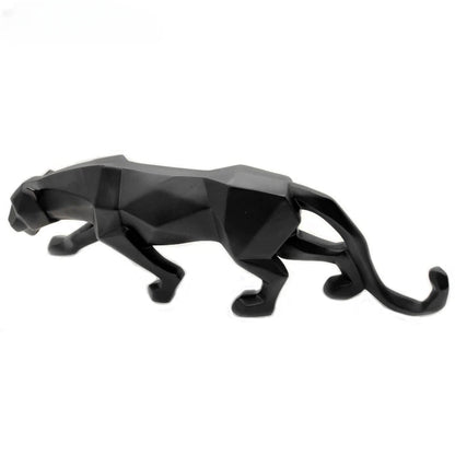 Stylish Black White Panther Figurine Decor - Befez