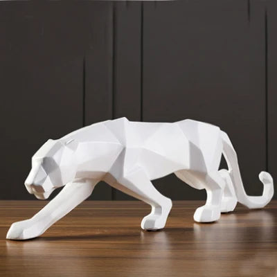 Stylish Black White Panther Figurine Decor