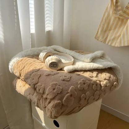 Cozy Plush Sherpa Blanket Soft Fleece Throw