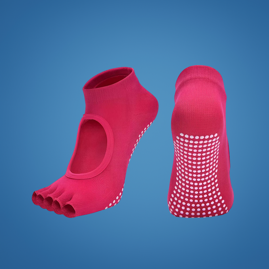 Women's Non Slip Yoga Socks - Breathable Grip Sole