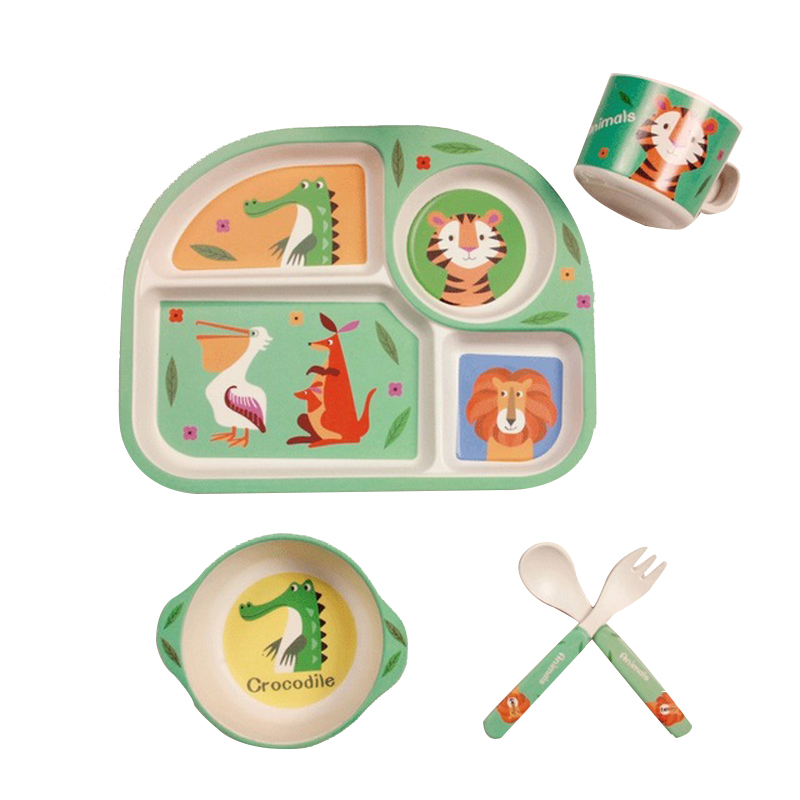 Cute Cloud Baby Dinner Set - Plate, Bowl & Utensils