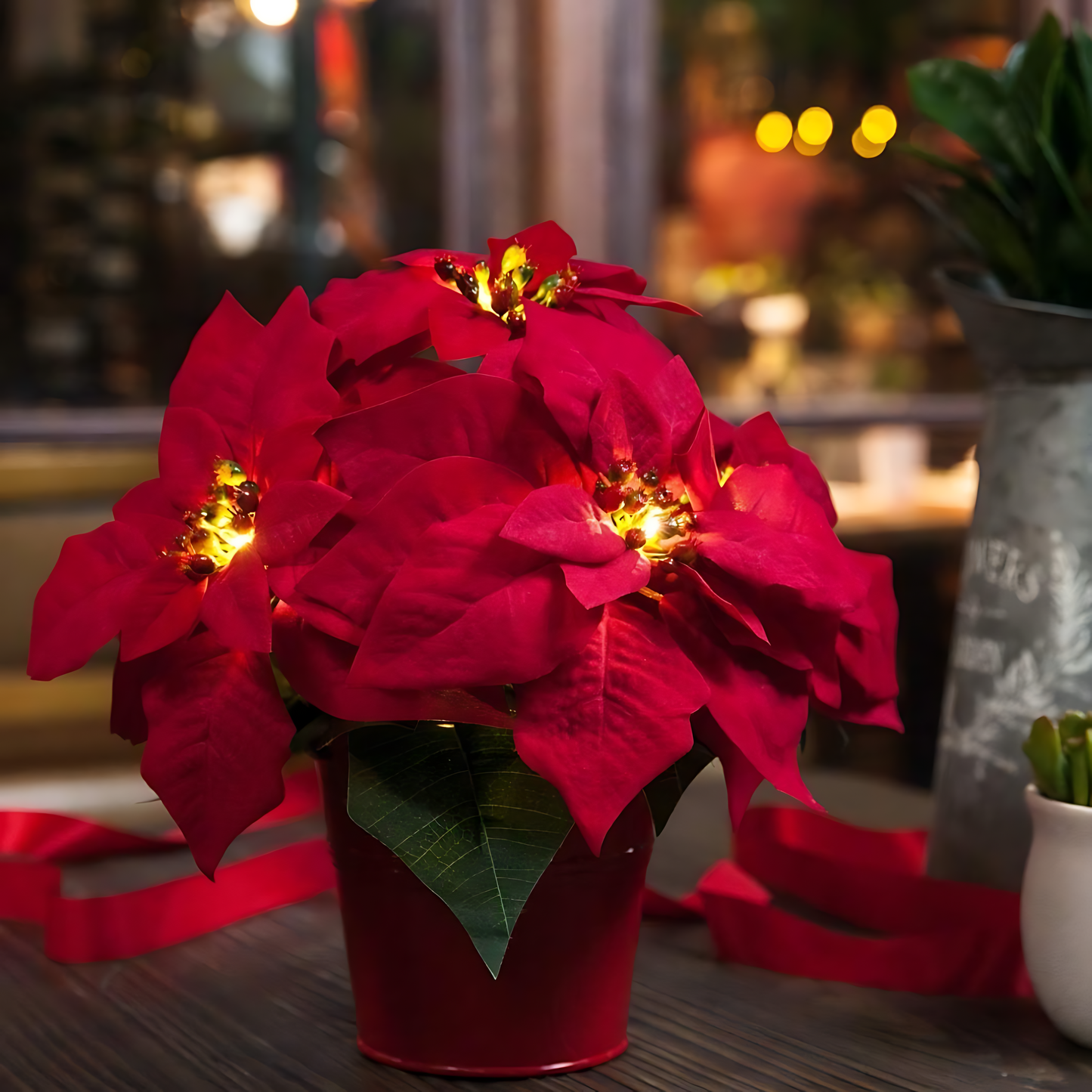 Bright Christmas Poinsettia Plant - Befez