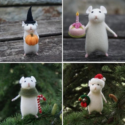 Spooky Felt Rat Decor Ornament
