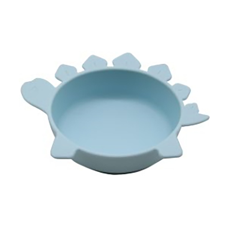 Soft Silicone Baby Bowl - Fun Dinosaur Grip Bowl